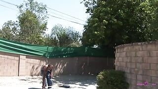 A Skinny Slut Obliges to Give a Deep Throat Before She Receives Guys Thick Shaft