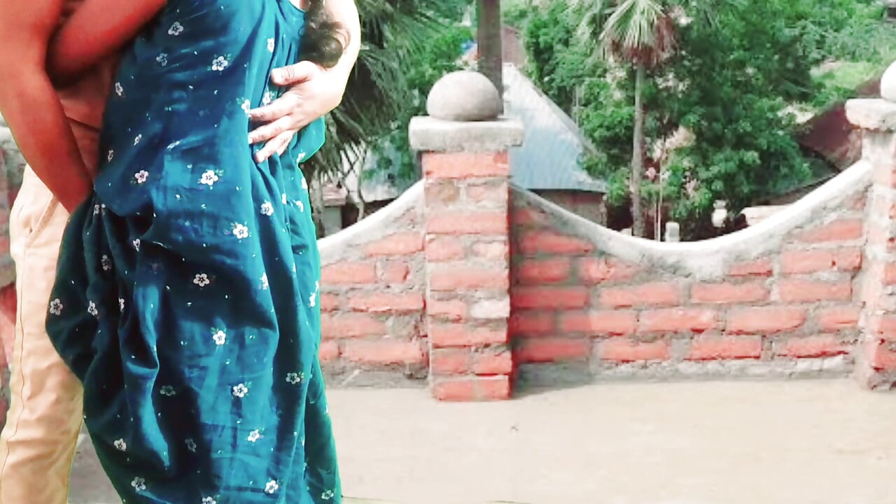 Boobs pressing outdoor