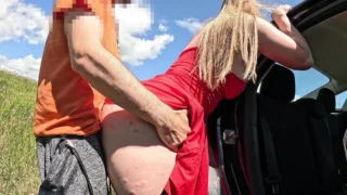 Step sis asks for a car ride pays for it with her pussy