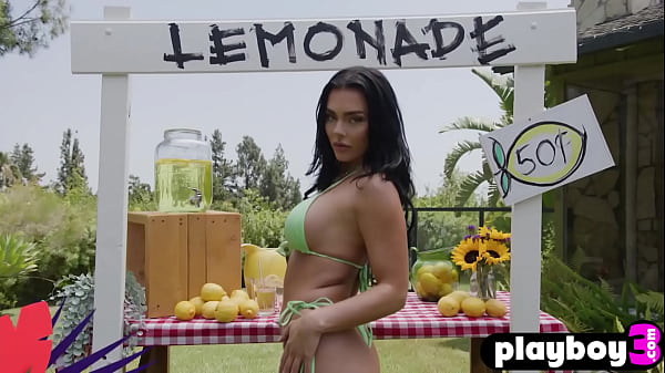 Juicy big tits Kaitlynn Anderson enjoys passion posing for the Playboy