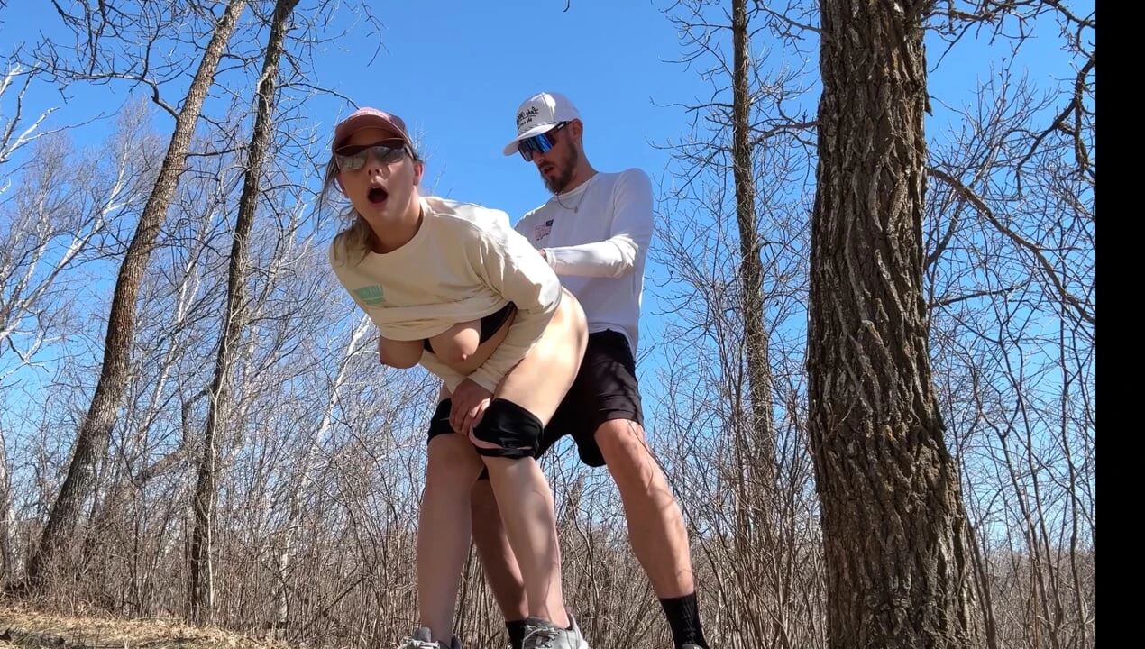 MILF Almost Caught Getting Fucked in Nature