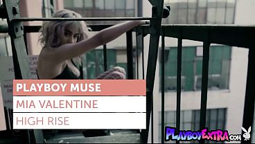 Big tits blonde latina teen Mia Valentine reveals her hairy pussy outdoor