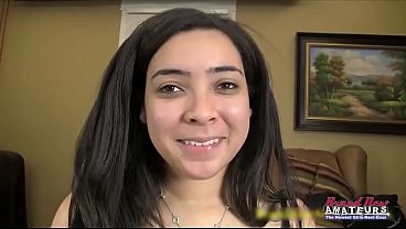 Raquel Curvy Brunette Natural Boobs Dildo BJ Intense Oral Heat!